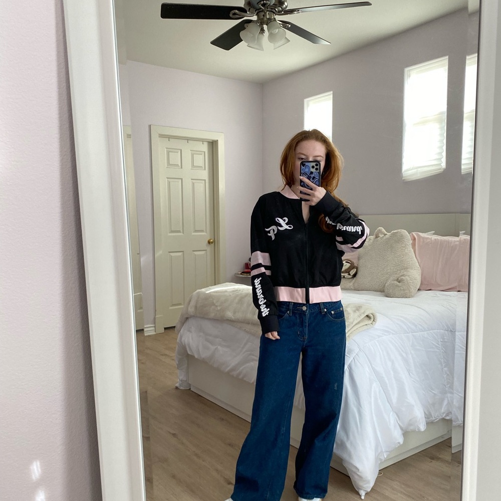 LF Black and Pink Varsity Jacket